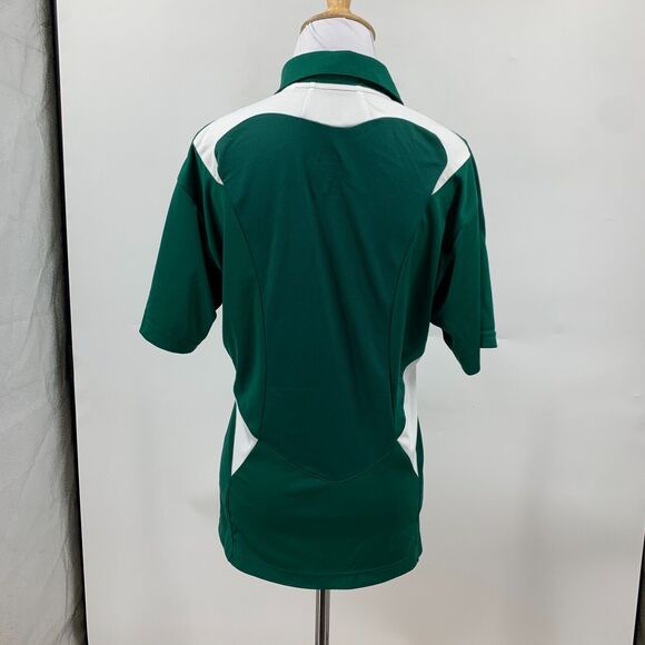 Adidas Notre Dame Polo Shirt Womens M Medium Green Scorch Climacool Short Sleeve - Picture 3 of 12